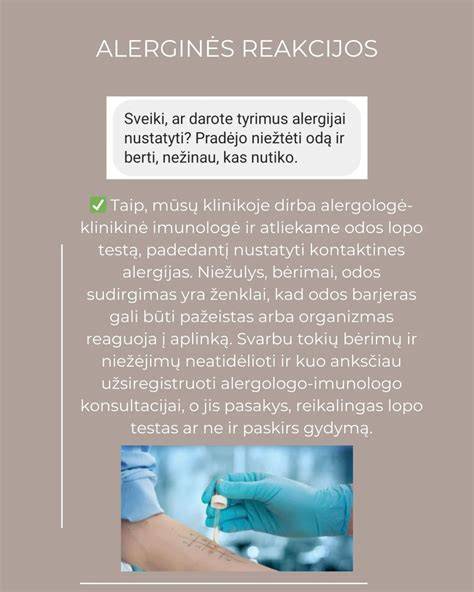 odos lopo tyrimas alergijai nustatyti